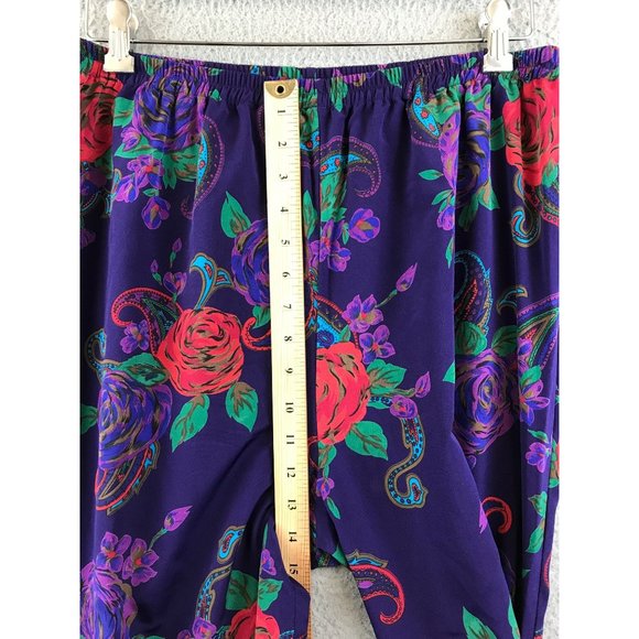 Vintage Victoria's Secret Gold Label Purple Paisley PJ Set size S - Picture 11 of 14